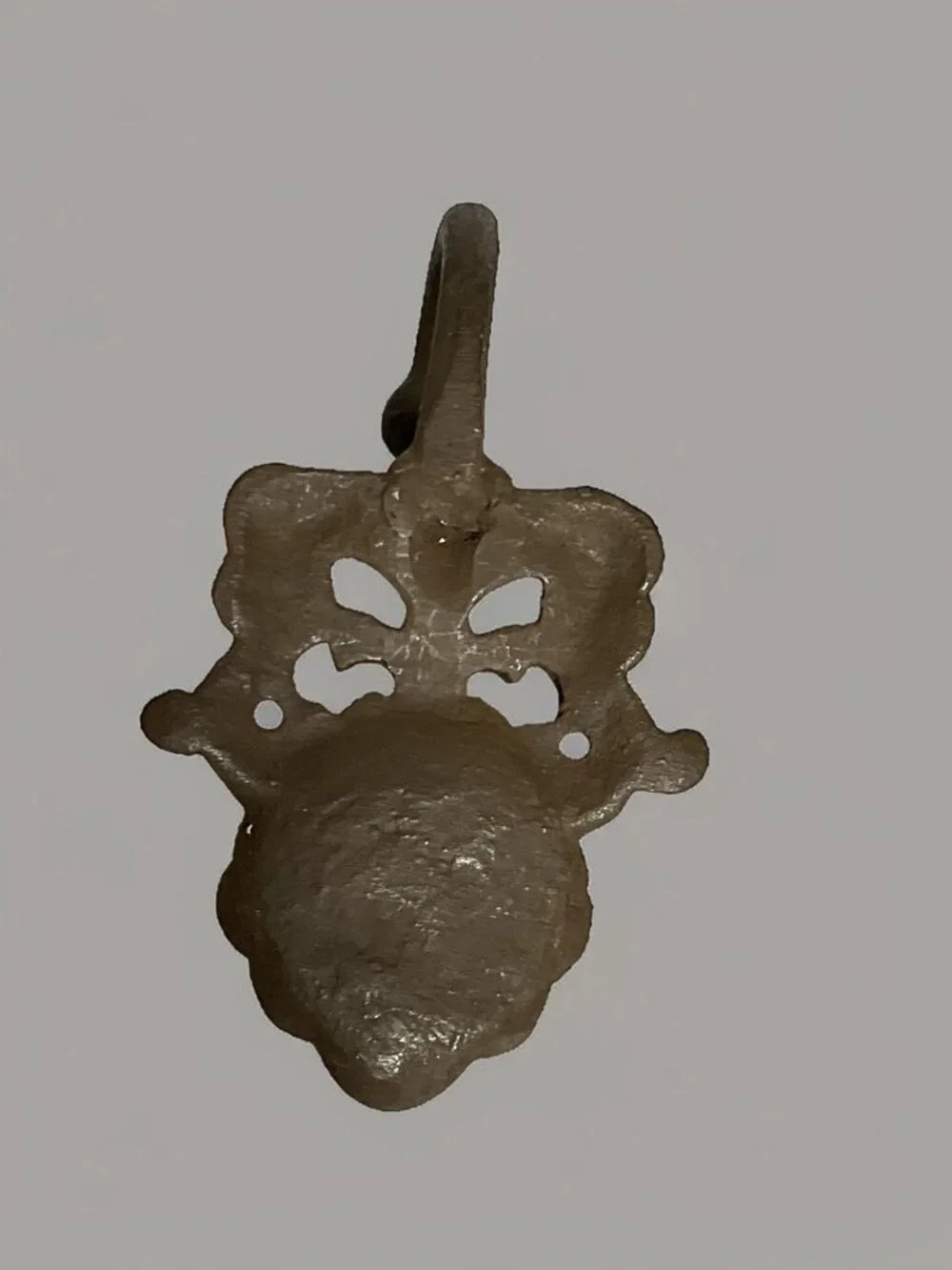 Vintage Decorative Cast Iron Wall Hook With Intricate Scroll Design